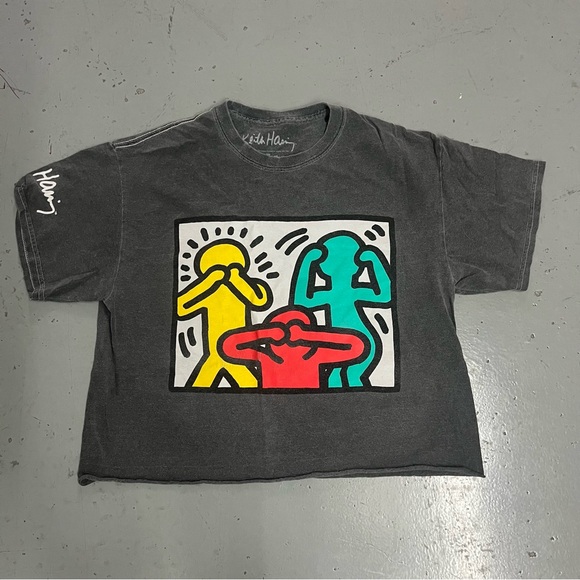 Keith Haring grey Tee with Red Accents - Picture 1 of 5